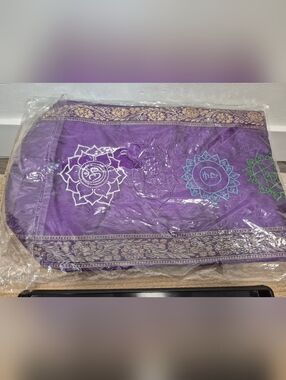 New Purple chakra embroidered yoga mat bag.